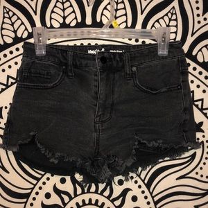 High waisted short black shorts